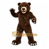 Brown Bear Mascot Costume with Custom Logo
