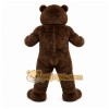 Brown Bear Mascot Costume with Custom Logo