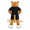 Tan Cougar Mascot Costume with Custom Logo