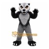 Gray Wolf Mascot Costume with Custom Logo Gray Wolf Mascot Costume with Custom Logo