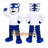 Blue Tiger Mascot Costume with Custom Logo Blue Tiger Mascot Costume with Custom Logo