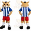 Tan Cougar Mascot Costume with Custom Logo