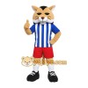 Tan Cougar Mascot Costume with Custom Logo