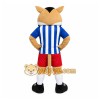 Tan Cougar Mascot Costume with Custom Logo