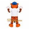Orange Tiger Mascot Costume with Custom Logo Orange Tiger Mascot Costume with Custom Logo