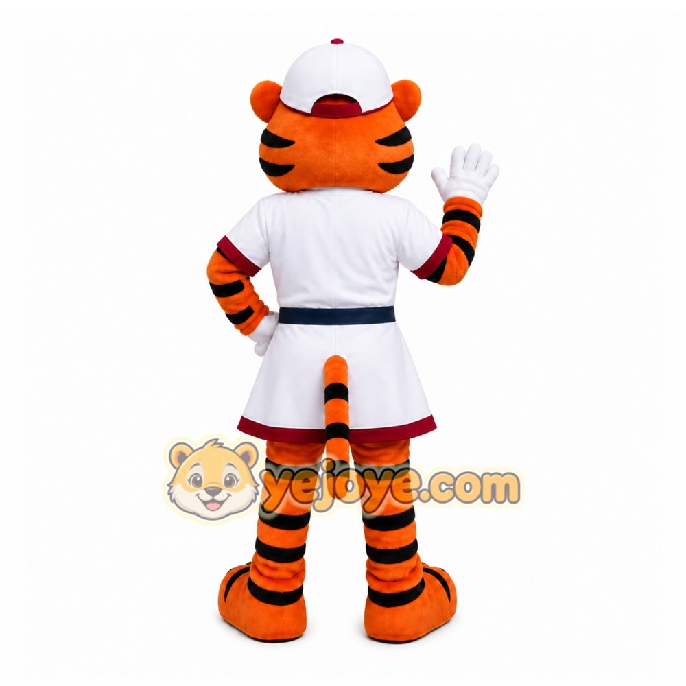 Orange Tiger Mascot Costume with Custom Logo Orange Tiger Mascot Costume with Custom Logo