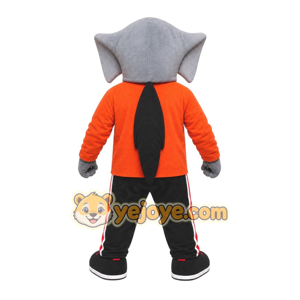 Orange Shark Mascot Costume with Custom Logo Orange Shark Mascot Costume with Custom Logo