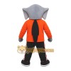 Orange Shark Mascot Costume with Custom Logo Orange Shark Mascot Costume with Custom Logo