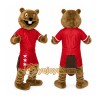 Brown Beaver Mascot Costume with Custom Logo Brown Beaver Mascot Costume with Custom Logo