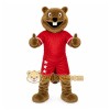 Brown Beaver Mascot Costume with Custom Logo Brown Beaver Mascot Costume with Custom Logo
