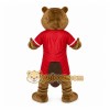 Brown Beaver Mascot Costume with Custom Logo Brown Beaver Mascot Costume with Custom Logo