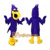 Purple Bird Mascot Costume with Custom Logo