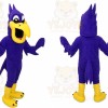 Purple Bird Mascot Costume with Custom Logo