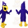 Purple Bird Mascot Costume with Custom Logo