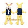 Yellow Rabbit Mascot Costume with Custom Logo