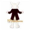 White Rabbit Mascot Costume with Custom Logo White Rabbit Mascot Costume with Custom Logo