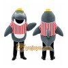 Gray Dolphin Mascot Costume with Custom Logo Gray Dolphin Mascot Costume with Custom Logo