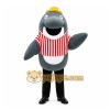 Gray Dolphin Mascot Costume with Custom Logo Gray Dolphin Mascot Costume with Custom Logo