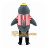 Gray Dolphin Mascot Costume with Custom Logo Gray Dolphin Mascot Costume with Custom Logo