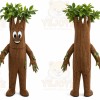 Brown Tree Mascot Costume with Custom Logo