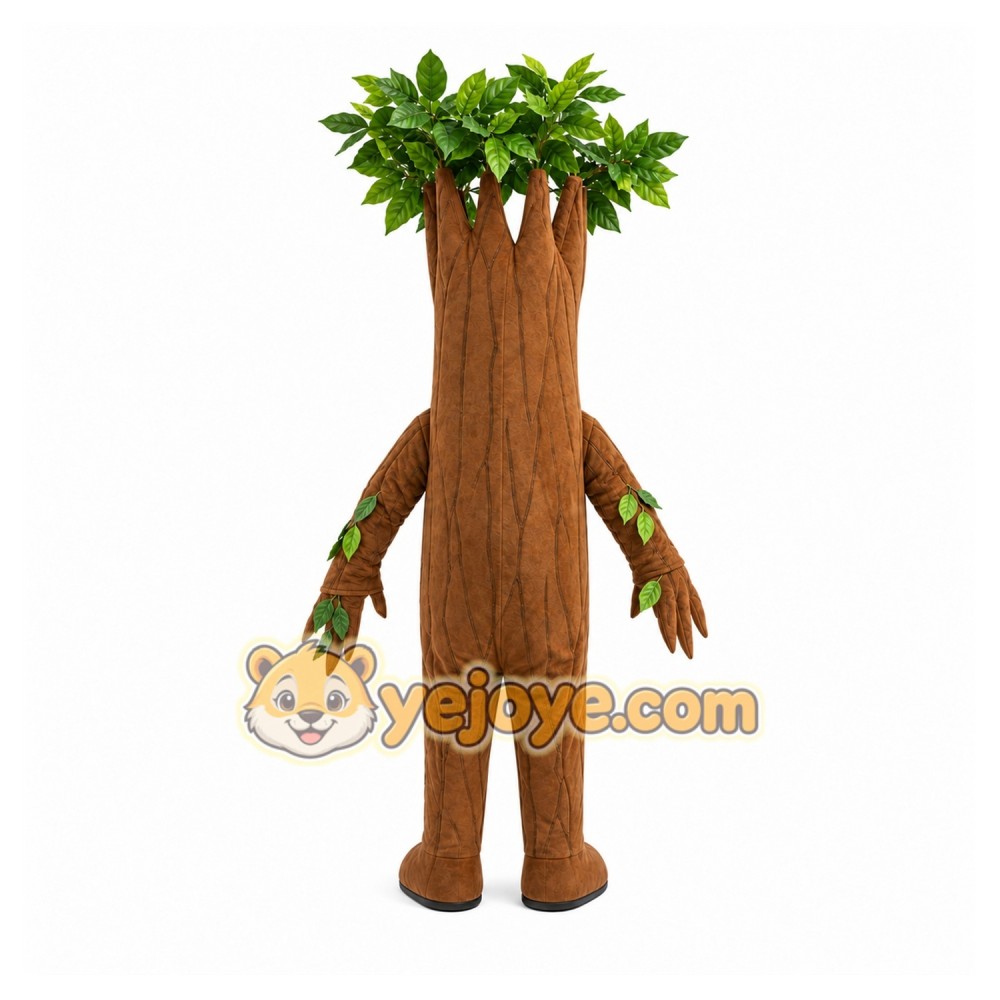 Brown Tree Mascot Costume with Custom Logo Brown Tree Mascot Costume with Custom Logo