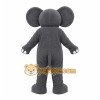 Gray Elephant Mascot Costume with Custom Logo