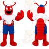 Red Lobster Mascot Costume with Custom Logo