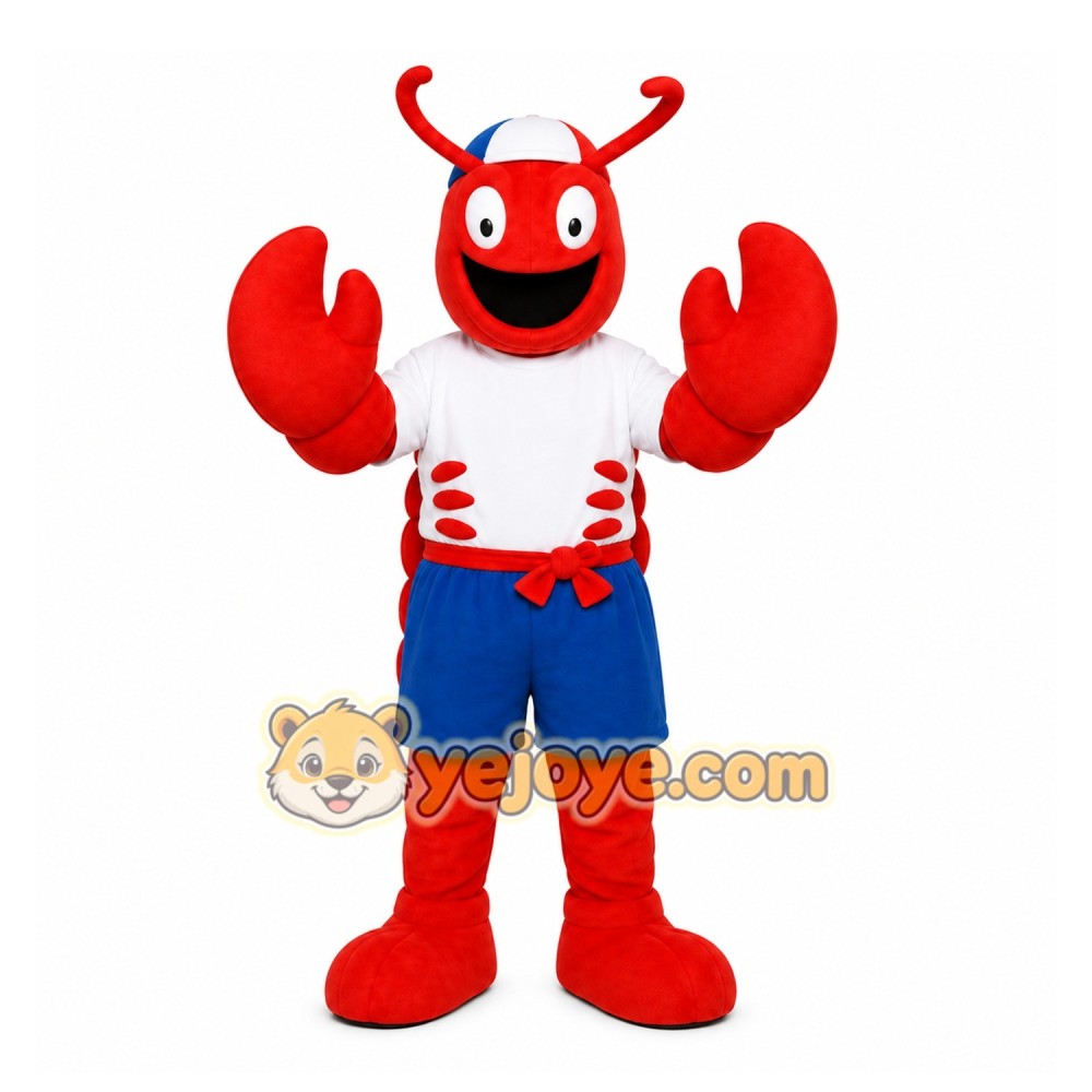 Red Lobster Mascot Costume with Custom Logo Red Lobster Mascot Costume with Custom Logo