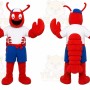 Red Lobster Mascot Costume with Custom Logo