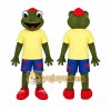 Green Frog Mascot Costume with Custom Logo Green Frog Mascot Costume with Custom Logo