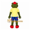 Green Frog Mascot Costume with Custom Logo Green Frog Mascot Costume with Custom Logo