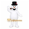 White Snowman Mascot Costume with Custom Logo White Snowman Mascot Costume with Custom Logo
