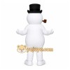 White Snowman Mascot Costume with Custom Logo White Snowman Mascot Costume with Custom Logo