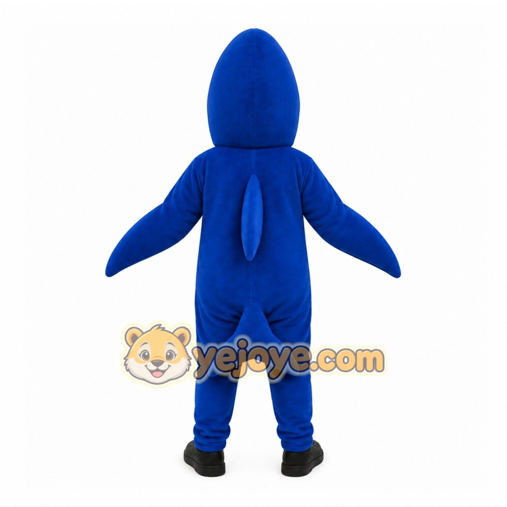 Blue Shark Mascot Costume with Custom Logo Blue Shark Mascot Costume with Custom Logo