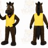 Brown Horse Mascot Costume with Custom Logo