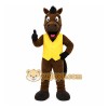 Brown Horse Mascot Costume with Custom Logo