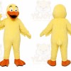 Yellow Duck Mascot Costume with Custom Logo