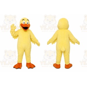 Yellow Duck Mascot Costume with Custom Logo