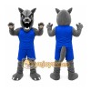 Gray Wolf Mascot Costume with Custom Logo Gray Wolf Mascot Costume with Custom Logo