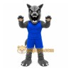 Gray Wolf Mascot Costume with Custom Logo Gray Wolf Mascot Costume with Custom Logo