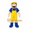 Yellow Worker Mascot Costume with Custom Logo Yellow Worker Mascot Costume with Custom Logo