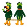 Green Parrot Mascot Costume with Custom Logo Green Parrot Mascot Costume with Custom Logo