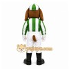 White Dog Mascot Costume with Custom Logo