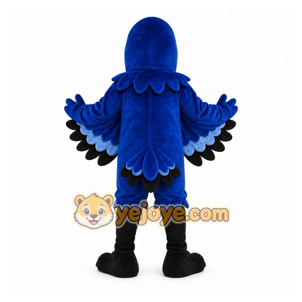 Blue Bird Mascot Costume with Custom Logo