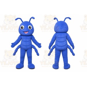 Blue Ant Mascot Costume with Custom Logo