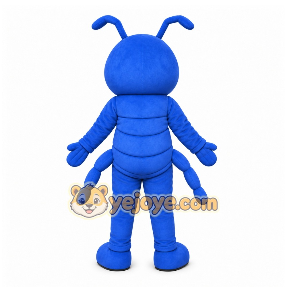 Blue Ant Mascot Costume with Custom Logo Blue Ant Mascot Costume with Custom Logo