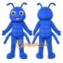 Blue Ant Mascot Costume with Custom Logo