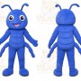 Blue Ant Mascot Costume with Custom Logo