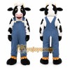 Black Cow Mascot Costume with Custom Logo Black Cow Mascot Costume with Custom Logo