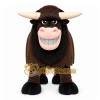 Brown Bull Mascot Costume with Custom Logo